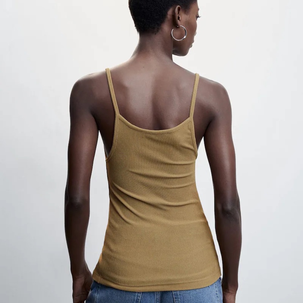 Mango Ribbed Strap Top - Picture 4 of 8